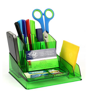 Desk Organiser - Tinted Green